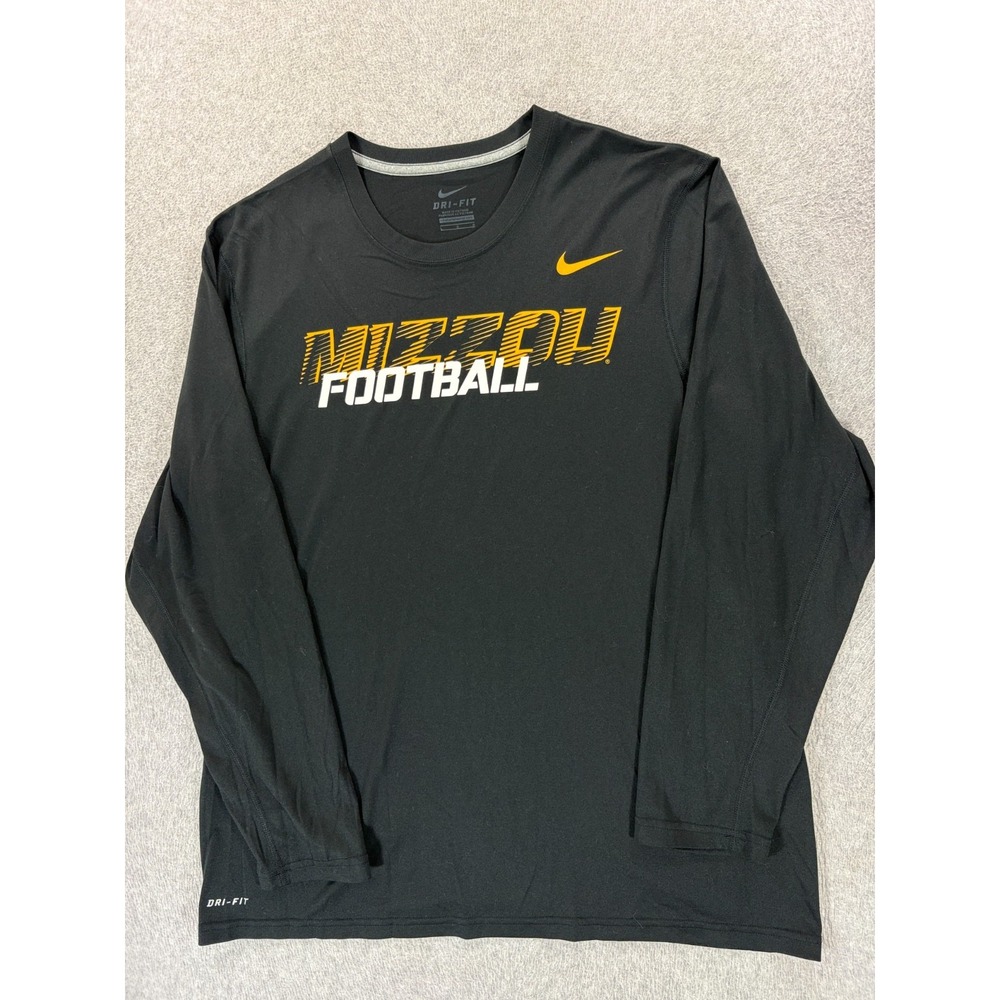Missouri Tigers Nike Football Long Sleeve Practice Shirt (Men's Large) Black